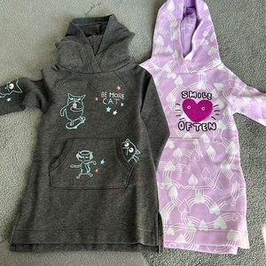 Two Spotted Zebra hooded dresses